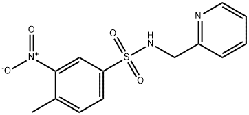 4-methyl-3-nitro-N-(pyridin-2-ylmethyl)benzenesulfonamide Struktur