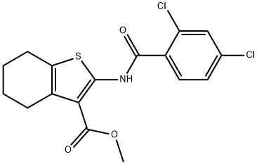 methyl 2-(2,4-dichlorobenzamido)-4,5,6,7-tetrahydrobenzo[b]thiophene-3-carboxylate Struktur