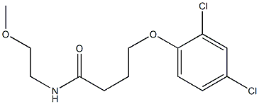 4-(2,4-dichlorophenoxy)-N-(2-methoxyethyl)butanamide Struktur