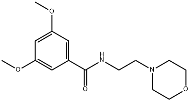 3,5-dimethoxy-N-[2-(morpholin-4-yl)ethyl]benzamide Struktur