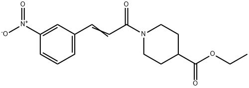 (E)-ethyl 1-(3-(3-nitrophenyl)acryloyl)piperidine-4-carboxylate Struktur