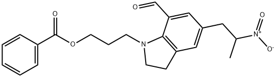 1-[3-(苯甲酰氧基)丙基]-2,3-二氫-5-(2-硝基丙基)-1H-吲哚-7-甲醛 結(jié)構(gòu)式