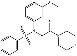 N-(3-methoxyphenyl)-N-[2-(4-morpholinyl)-2-oxoethyl]benzenesulfonamide Struktur