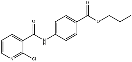 propyl 4-{[(2-chloropyridin-3-yl)carbonyl]amino}benzoate Struktur