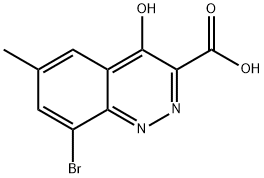 8-Bromo-6-methyl-4-oxo-1,4-dihydrocinnoline-3-carboxylic acid Struktur