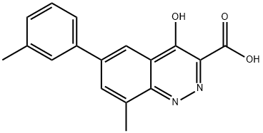 8-Methyl-4-oxo-6-(m-tolyl)-1,4-dihydrocinnoline-3-carboxylic acid Struktur