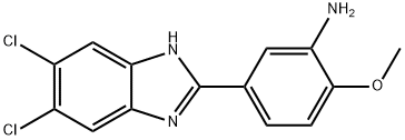 5-(5,6-Dichloro-1H-benzo[d]imidazol-2-yl)-2-methoxyaniline Struktur