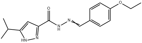 N'-[(E)-(4-ethoxyphenyl)methylidene]-3-(propan-2-yl)-1H-pyrazole-5-carbohydrazide Struktur