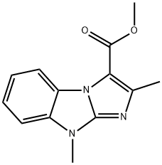 Methyl 2,9-dimethyl-9H-benzo[d]imidazo[1,2-a]imidazole-3-carboxylate Struktur