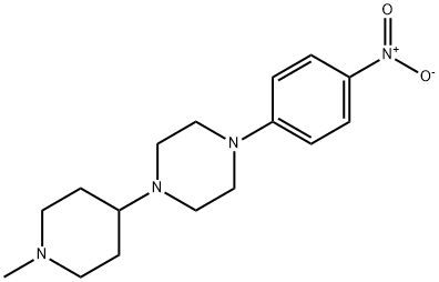 1-(1-methylpiperidin-4-yl)-4-(4-nitrophenyl)piperazine Struktur