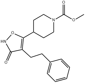 Methyl 4-(3-hydroxy-4-phenethylisoxazol-5-yl)piperidine-1-carboxylate Struktur