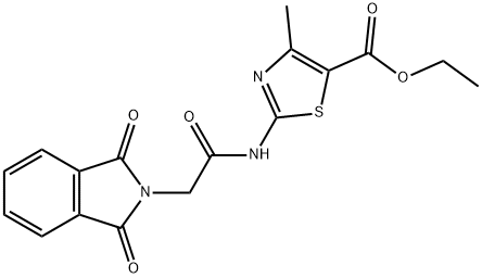 ethyl 2-(2-(1,3-dioxoisoindolin-2-yl)acetamido)-4-methylthiazole-5-carboxylate Struktur