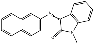 (E)-1-methyl-3-(naphthalen-2-ylimino)indolin-2-one Struktur