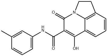 6-hydroxy-4-oxo-N-(m-tolyl)-2,4-dihydro-1H-pyrrolo[3,2,1-ij]quinoline-5-carboxamide Struktur