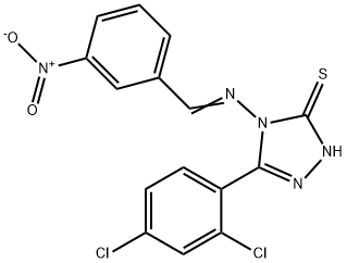 5-(2,4-dichlorophenyl)-4-[(3-nitrobenzylidene)amino]-4H-1,2,4-triazole-3-thiol Struktur