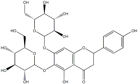 5,6,7,4'-Tetrahydroxyflavanone 6,7-diglucoside Struktur