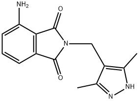 4-Amino-2-((3,5-dimethyl-1H-pyrazol-4-yl)methyl)isoindoline-1,3-dione Struktur