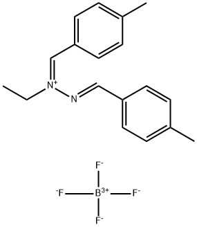 BIS(4-METHYLBENZYLIDENE)ETHYLHYDRAZINIUM TETRAFLUOROBORATE Struktur