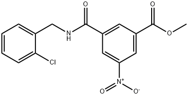 methyl 3-((2-chlorobenzyl)carbamoyl)-5-nitrobenzoate Struktur