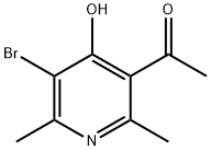 1-(5-Bromo-4-hydroxy-2,6-dimethylpyridin-3-yl)ethan-1-one Struktur