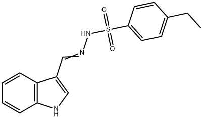 (Z)-N'-((1H-indol-3-yl)methylene)-4-ethylbenzenesulfonohydrazide Struktur