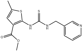 methyl 5-methyl-2-(3-(pyridin-3-ylmethyl)thioureido)thiophene-3-carboxylate Struktur