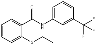 2-(ethylsulfanyl)-N-[3-(trifluoromethyl)phenyl]benzamide Struktur