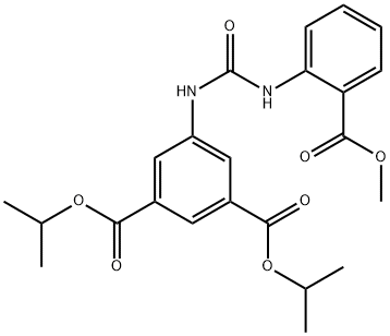 diisopropyl 5-(3-(2-(methoxycarbonyl)phenyl)ureido)isophthalate Struktur