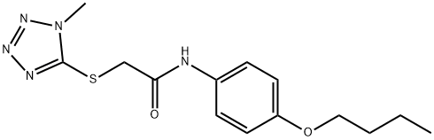 N-(4-butoxyphenyl)-2-[(1-methyl-1H-tetrazol-5-yl)sulfanyl]acetamide Struktur