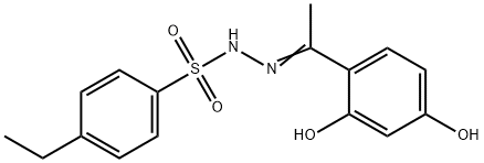 (Z)-N'-(1-(2,4-dihydroxyphenyl)ethylidene)-4-ethylbenzenesulfonohydrazide Struktur