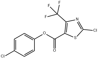 4-Chlorophenyl 2-chloro-4-(trifluoromethyl)thiazole-5-carboxylate Struktur