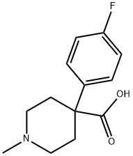 4-(4-Fluorophenyl)-1-methylpiperidine-4-carboxylic acid Struktur