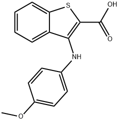 3-((4-Methoxyphenyl)amino)benzo[b]thiophene-2-carboxylic acid Struktur