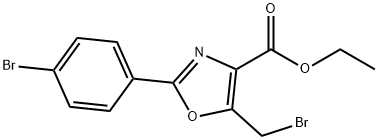 Ethyl 5-(bromomethyl)-2-(4-bromophenyl)oxazole-4-carboxylate Struktur