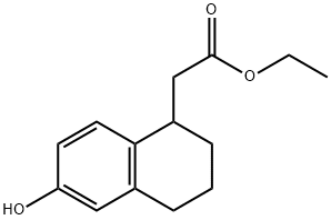 Ethyl 2-(6-hydroxy-1,2,3,4-tetrahydronaphthalen-1-yl)acetate Struktur