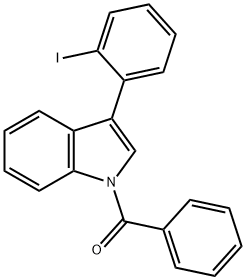 (3-(2-Iodophenyl)-1H-indol-1-yl)(phenyl)methanone Struktur