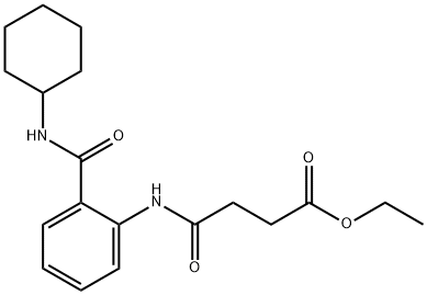 ethyl 4-({2-[(cyclohexylamino)carbonyl]phenyl}amino)-4-oxobutanoate Struktur