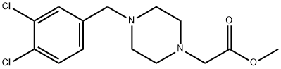 methyl 2-(4-(3,4-dichlorobenzyl)piperazin-1-yl)acetate Struktur