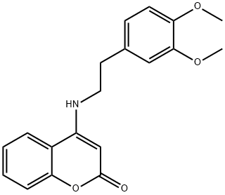 4-{[2-(3,4-dimethoxyphenyl)ethyl]amino}-2H-chromen-2-one Struktur