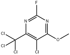 5-Chloro-2-fluoro-4-methoxy-6-(trichloromethyl)pyrimidine Struktur