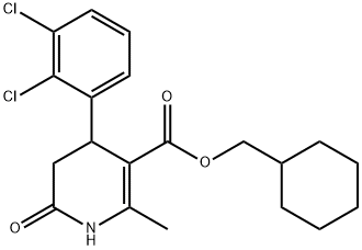 cyclohexylmethyl 4-(2,3-dichlorophenyl)-2-methyl-6-oxo-1,4,5,6-tetrahydropyridine-3-carboxylate Struktur