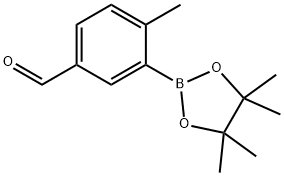 4-methyl-3-(4,4,5,5-tetramethyl-1,3,2-dioxaborolan-2-yl)benzaldehyde Struktur