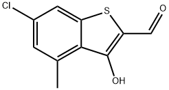 6-Chloro-3-hydroxy-4-methylbenzo[b]thiophene-2-carbaldehyde Struktur