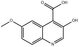 3-Hydroxy-6-methoxy-quinoline-4-carboxylic acid Struktur