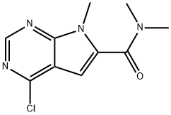 4-Chloro-N,N,7-trimethyl-7H-pyrrolo[2,3-d]pyrimidine-6-carboxamide Struktur