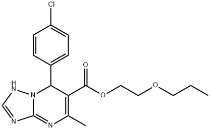 2-propoxyethyl 7-(4-chlorophenyl)-5-methyl-1,7-dihydro-[1,2,4]triazolo[1,5-a]pyrimidine-6-carboxylate Struktur