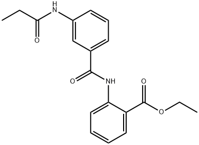 ethyl 2-(3-propionamidobenzamido)benzoate Struktur