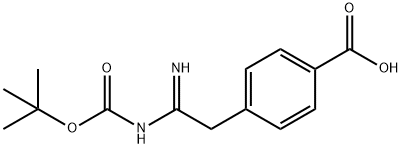 4-(2-((tert-Butoxycarbonyl)amino)-2-iminoethyl)benzoic acid Struktur