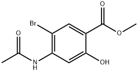 Methyl 4-acetamido-5-bromo-2-hydroxybenzoate Struktur