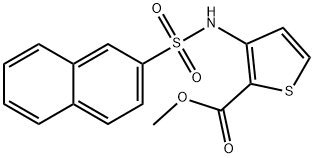 methyl 3-(naphthalene-2-sulfonamido)thiophene-2-carboxylate Struktur